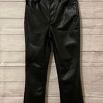 ZARA  Faux Leather Black Ankle Pants Photo 2