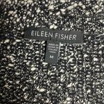 Eileen Fisher  Open Cardigan Pure Cotton Knit‎ Black & White Marled Size medium Photo 3