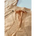 American Eagle  Linen Blend Peach Orange Light Weight Cargo Baggy Wide-Leg Pant 6 Photo 13