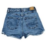 American Eagle Mom Short Denim Stretch Distressed Cuffed Women Size 4 Blue Photo 2