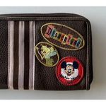 Disney Vintage Disneyland Brown Pink Tinker Bell Mickey Mouse Wallet Limited Edition Photo 13