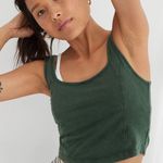 Aerie NEW  Green Cropped Corset Tank Top Women’s Large Photo 0