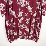 Ellos Plus‎ Size 22 Dress Shift Maroon Floral Shift Mini Lined Back Zip 1514 Red Photo 3