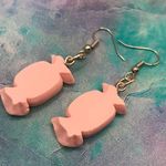 Handmade Pink Candy Cute Resin Earrings Photo 1