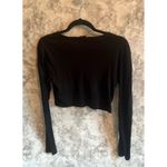 Urban Outfitters  Truth Hurts Graphic Long Sleeve Crop Top Studded Neck‎ M Photo 4