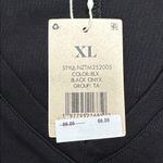 Nic+Zoe Black V-Neck Top with Gold Button Accents Photo 5