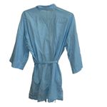 Victoria's Secret Kimono Robe Womens L Light Blue Belted Lightweight Cotton Photo 6