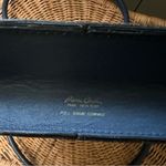 Pierre Cardin  Vintage Blue Navy Cowhide and Canvas Monogram Tote Bag Case - Rare Photo 5