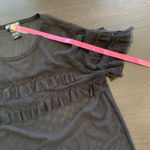 Hot Topic Goth Mesh Ruffle Top by  SM Sheer Black Y2K Grunge Festival Vibes Punk Photo 6