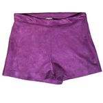 ZARA NWT  Velvet‎ High-Waisted Purple Shorts Sz M Photo 1