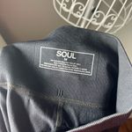 Soul Cycle Black Gray Seamless Moto Cut Out Performance Leggings Size Medium Photo 2