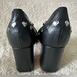 Love moschino  Leather Studded heart Accents chunky heel Pumps size 40 Photo 5