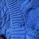 J.Crew  Blue Diagonal Cable Knit Cotton Sweater Photo 10