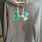 Under Armour  Charcoal Hoodie with Aqua Accents Photo 0