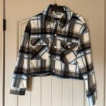 ZARA  Cropped Flannel Plaid Shacket Photo 0