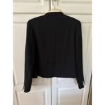 Doncaster Black Cream Collar Blazer Jacket 100 Wool Size 8 Photo 3