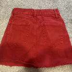 Brandy Melville Original Red Jean Mini Skirt Photo 3