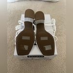 Bamboo White Strappy Block Heel Sandals Photo 1