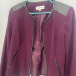 Calvin Klein leather shoulder blazer Photo 2