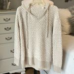 Green Tea Chunky Oversized Sweater Beige Popcorn Hoodie Pullover Womens Medium Hoodie Photo 1