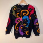 Vintage IB Diffusion Sport Abstract Lambswool Crazy 80s Design Sweater L Pink Size L Photo 1