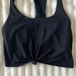 JoyLab  Black Knotted Crop Top Photo 2