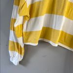 SO  Yellow and White Polo Collar Crop Top Photo 2