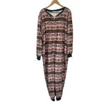 Natural Life  Fair Isle Fleece Zip One Piece Jumpsuit L/XL Cozy Loungewear Photo 1