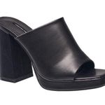 French Connection Women's Pilar Slip-On Pump Heel Sandals in Black Photo 0