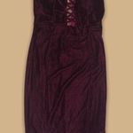 Akira Dark Red Velvet Dress Photo 0