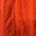 SheIn Bright Orange Lace Corset Top Photo 1