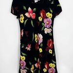 American Vintage Vintage Y2K Cottagecore Floral Black Midi Dress Size 12 Early 2000s Photo 0