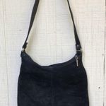 70s Disco Vintage Suede Leather Blk Shoulder Bag Photo 4