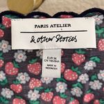 & Other Stories & Other Stories Paris Atelier Strawberry Daisy Print Wrap Dress Scalloped Small Photo 2