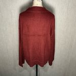 Elegant Maroon Oversized Sweater Size Medium Red Photo 4