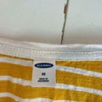 Old Navy Mustard Yellow Striped Sleeveless Top with Front Tie Detail XS B34 Photo 2