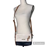 Stone Mountain  crossbody creme blue with tan straps removable also wrist strap Photo 11