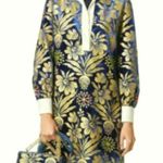 Tory Burch Thelma Floral Print Shift Dress Blue Dahlia size 6 Photo 3