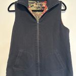 Paisley & Sage Sz: S Abstract Colorful Full Zip Reversible Vest w/pockets. Red Photo 10