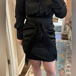 Nasty Gal Black Wrap Fringe Dress Photo 0