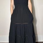 W By Worth  100% Cotton Boho Black Maxi Halter Dress Size 4 Photo 1