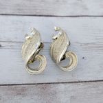 Vintage Clip On Earrings Large Gold Tone Photo 1