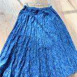 Ralph Lauren Lauren Blue Boho Cottagecore Midi Skirt sz Large cotton Photo 8