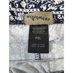 Metrowear Floral Elastic Waist Midi Skirt With Silver Bling PXL Womens Blue Size undefined Photo 3