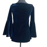 Chiara Boni  La Petite Robe Size 40 4 Top Blouse Tunic Velvet Bell Sleeve $330 Photo 5