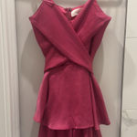American Threads Hot Pink Satin Mini Dress,   Photo 0