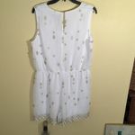 Thalia Sodi NWOT  White/Gold Romper L Photo 8