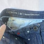 Talbots  Relaxed Chino Shorts Embroidered Stars Cotton Linen Blend 6P‎ Photo 5