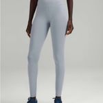 Lululemon Gray High-Waisted Leggings and Crop Top Set Photo 3