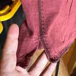 Garnet Hill Embroidered Organic Cotton Boxy Top Burgundy 3/4 Sleeve Size Small Photo 6